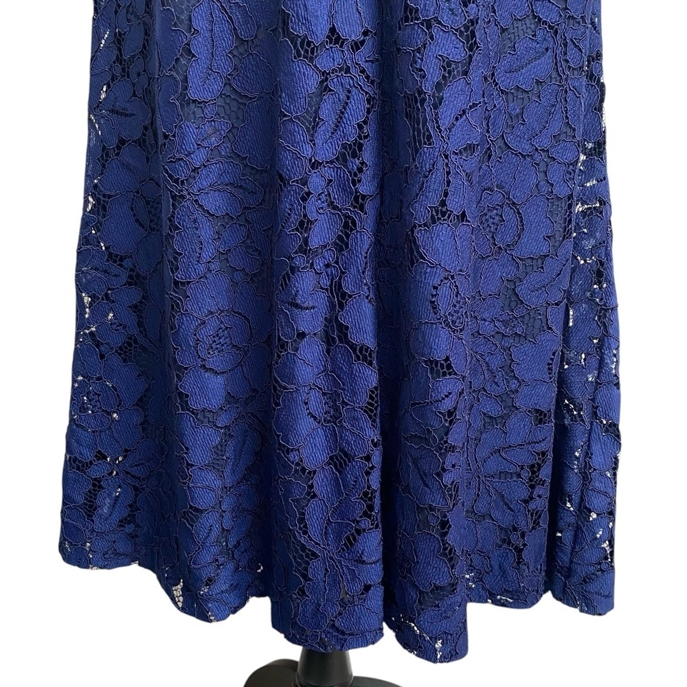 ERIN Erin Fetherston Navy Lace Halter Swing Dress Cocktail A-Line - Picture 5 of 13